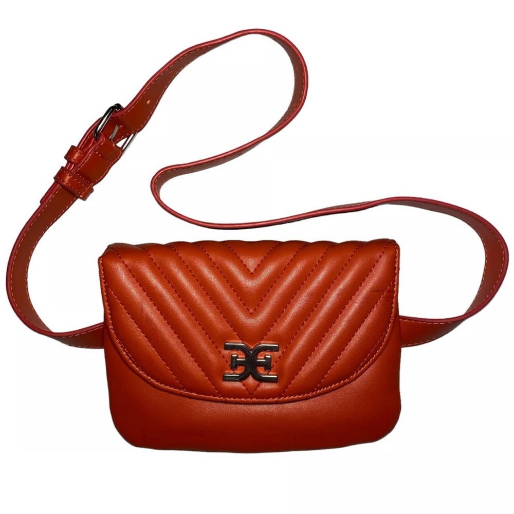 NWT Sam Edelman Vegan Leather Quilted
Belt Bag tangerine $88